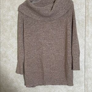 Chico's Taupe Cowl Neck Sweater